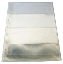 Kunststoffh&uuml;llen GRANDE, 4 waagrechte Streifen, glasklar, 5er Pack