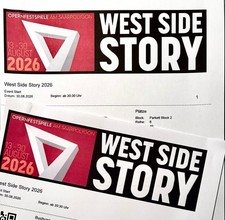 WEST SIDE STORY. Opernfestspiele am Saar-Polygon 2026. 2 Tickets vor der Bühne.