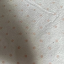 1 Pottery Barn Kids Dots Coral/Pink White Ground Full Flat Sheet Pre Owned EUC
