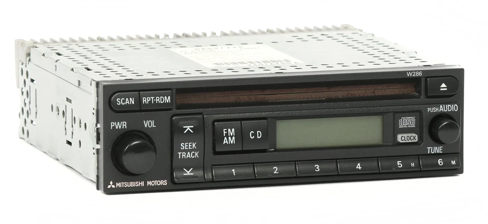 2002-2003 Mitsubishi Galant Receiver AM FM CD MR587248 Face ID W286 - Image 2 of 4