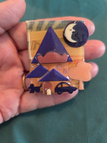 Haus Pins von Lucinda Sleepy Crescent Moon Auto Hundebaum Vintage - Bild 5 von 5