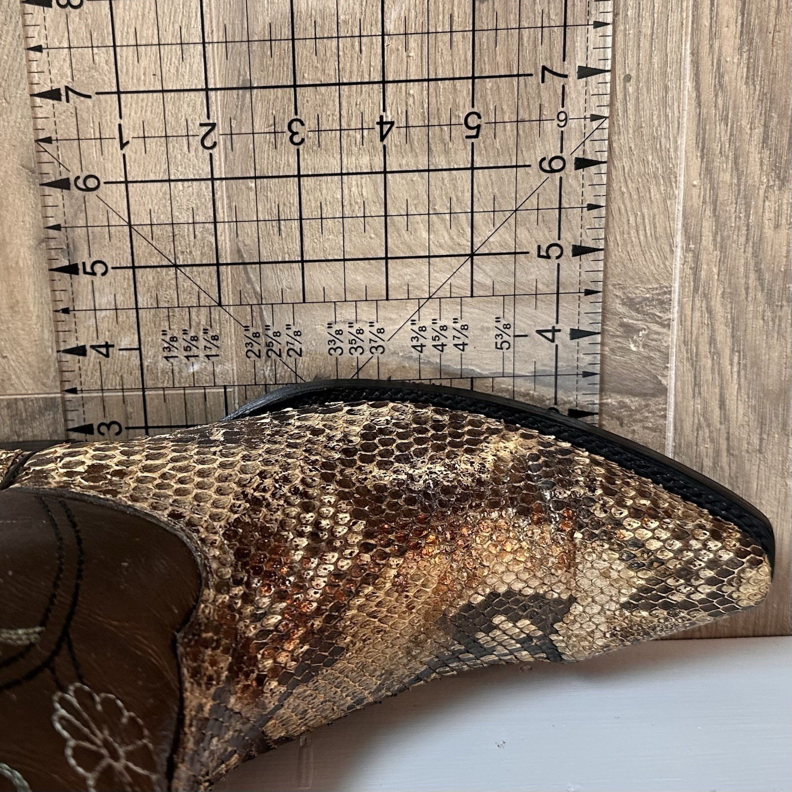 Resistol by Lucchese Python Boots 7 B Womens Cowg… - image 21