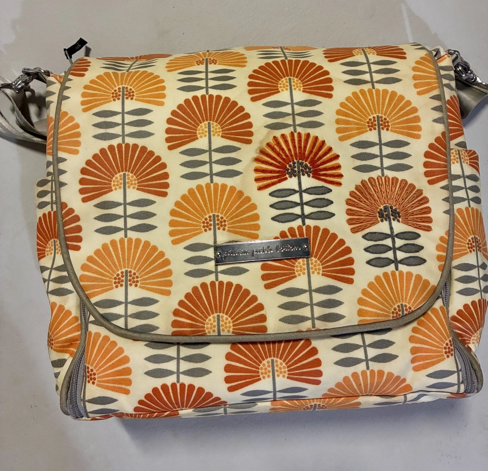 Petunia Pickle Bottom DAYDREAMING IN DAX Backpack Diaper Bag WITH Duffel Orange