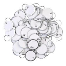 Etiquetas de papel redondas blancas con aros met licos de 1,22 pulgadas escribir