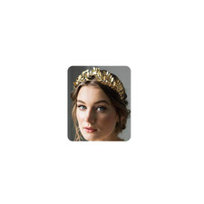 Chargances Bridal Gold Leaf Crown Headband Bridal Tiara Gold Leaf Headpiece for