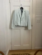 Ann Taylor Light Blue Womens Blazer and Tank Top Set