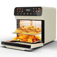 Air Fryer 12QT 10-in-1 Convection Oven Visible Window Touch White Open Box 