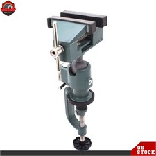 3Inch Universal Table Vise Aluminum Swivel 360&deg; Rotating for Holding Small Parts