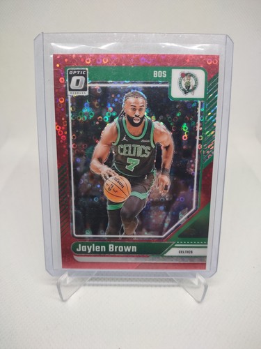 2024-25 Donruss Optic /75 Jaylen Brown #206 Red Disco