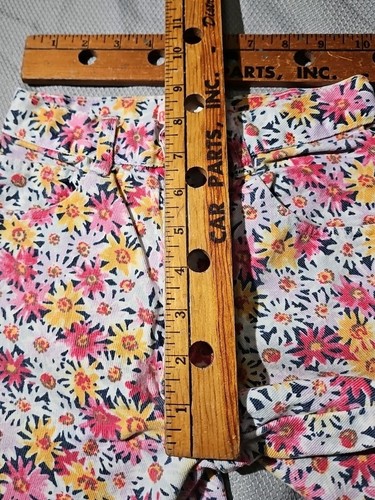 Vintage Red Rover Shorts Youth Size 8 MultiColor Floral Denim Casual Pants 90s - Picture 8 of 10