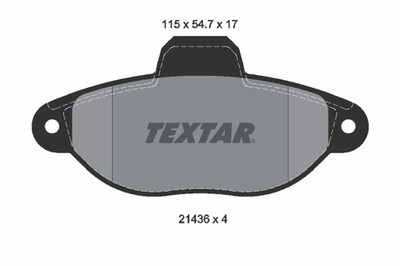 BREMSBELAGSATZ FÜR LANCIA Y (840 ), FIAT PANDA (169 ) - TEXTAR 2143602