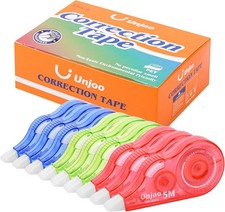 White Correction Tape, Easy To Use Applicator, Fast Clean Tear-Resistant Tape