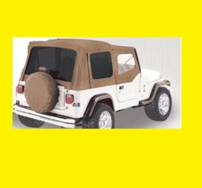Soft Top For Half Doors Spice Replacement Top 9870217 88-95 For Jeep Yj Wrangler