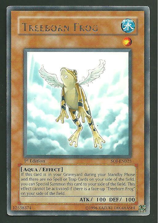 frog yugioh cards Yugioh Treeborn Frog Trading Card Pocket Monster 1st Edition SOI-EN0025
