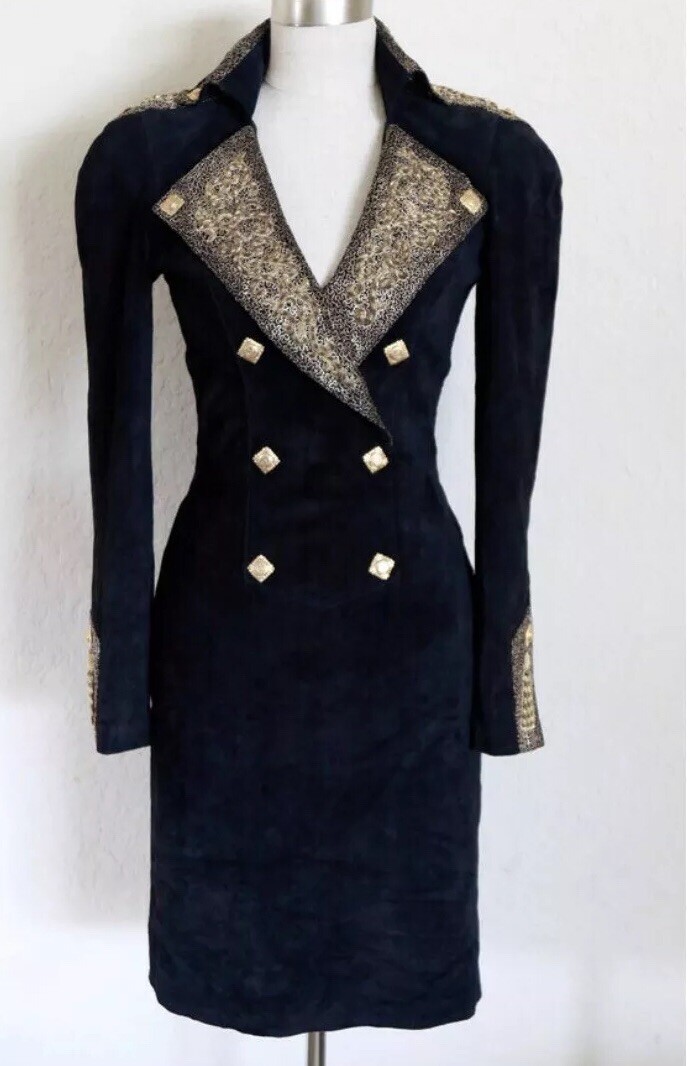 REDUCED PRICE !! - Vintage Michael Hoban North Beach Leather Dress Size  Small | eBay