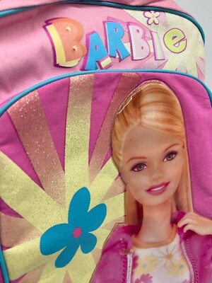 2005 Barbie Pink Glitter Fashion Backpack Flower Power  display picture 2