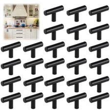 Black Kitchen Cabinet Pulls Stainless Steel Door Drawer T Bar Knobs Handles Lot