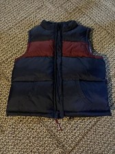 Gymboree Boys Navy Blue Striped Puffer Vest 2T-3T EUC
