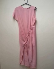 Zara dress xs 8 pink coral new midi slip