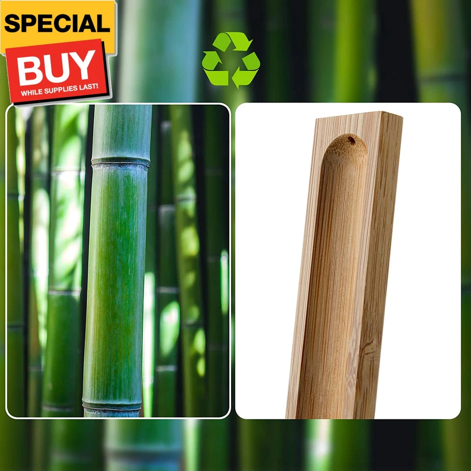 Quemador de incienso de bambú natural de 2 piezas con cenicero Foto 3 de 4