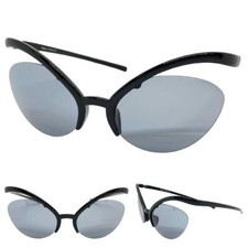 Futuriste Moderne Contemporain Enveloppant Soleil Lunettes L ger Flexible Noir