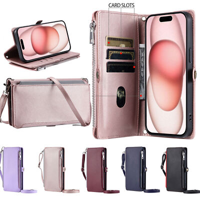Zipper Crossbody Wallet Phone Case For Oppo Realme 10 11 C67 C31 9i C30 C20 C21