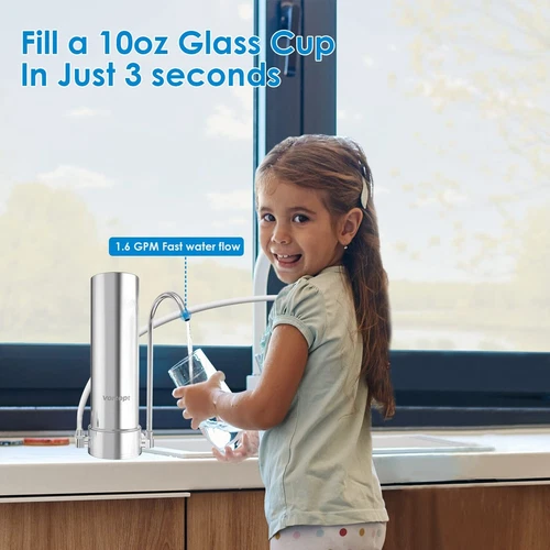 5 Stage Stainless Steel Advanced Countertop Water Filtration Filter Sink System - Picture 8 of 9