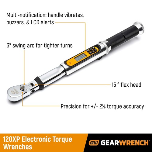 3 8 Drive Electronic Torque Wrench with Angle Measurement and LCD Display - Picture 3 of 15