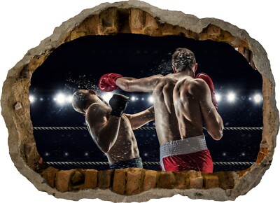 Boxen Boxer Training Club Ring 3D zerschlagen Wand Ansicht Aufkleber Poster Vinyl Z665