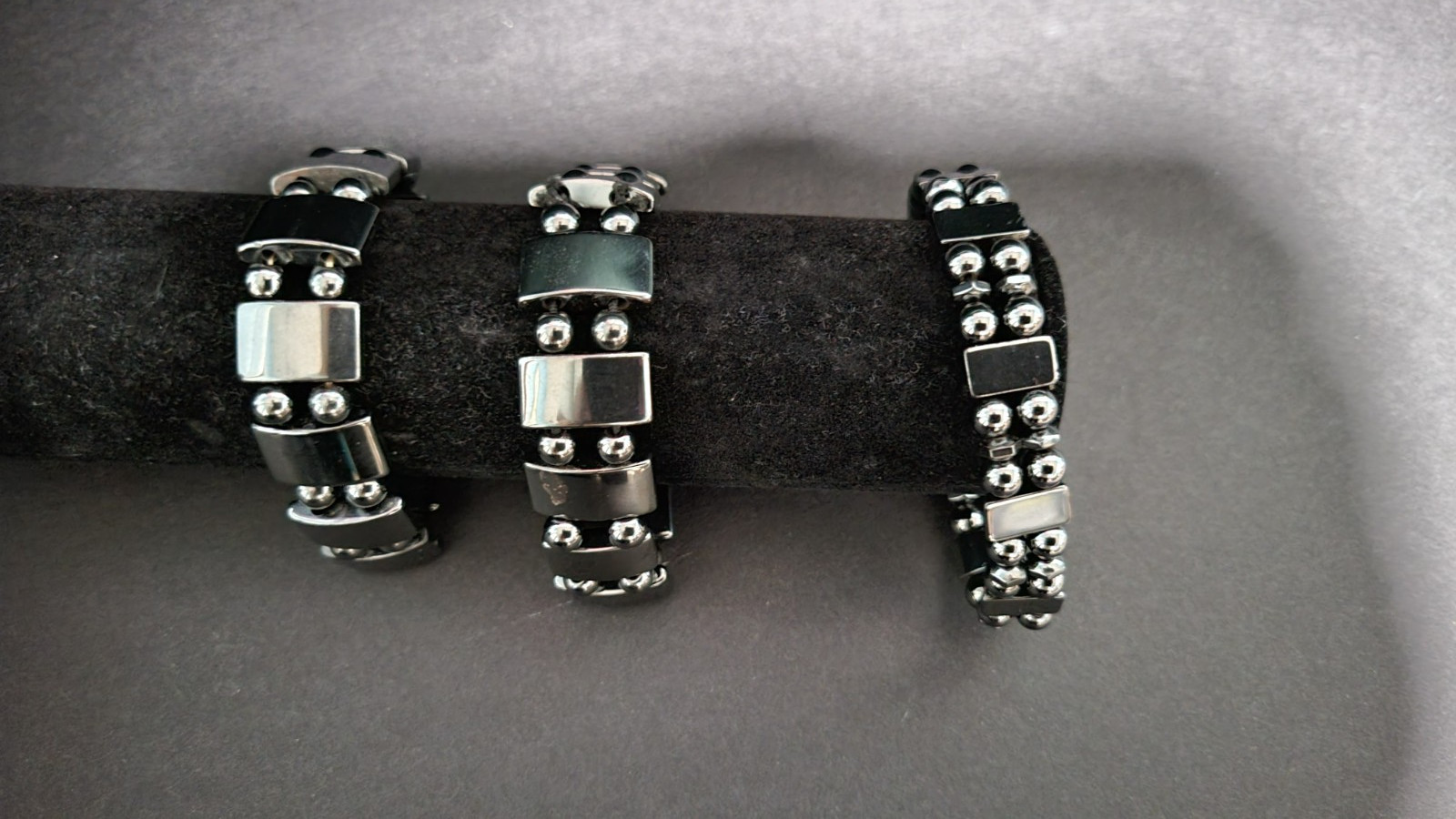 3 magnetic hematite bracelets - image 1
