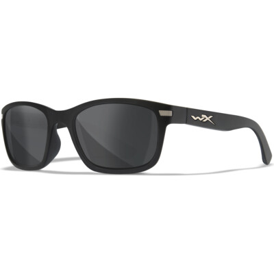 Wiley X WX Helix Brille Sonnenbrille Sport Graue Gläser Mattschwarzer Rahmen