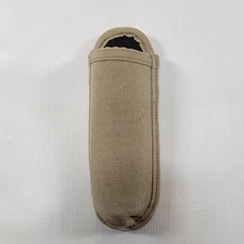 Tan Military Rigid Flashlight Tool Knife Pouch 7 Inches Hook And Loop