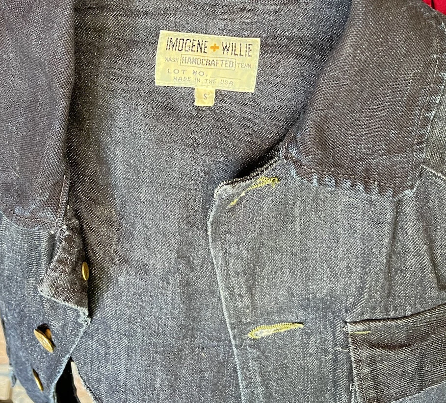 Vintage Imogene + Willie Handcrafted Made in USA Blue Denim Jacket Sz Small - product detail image 4