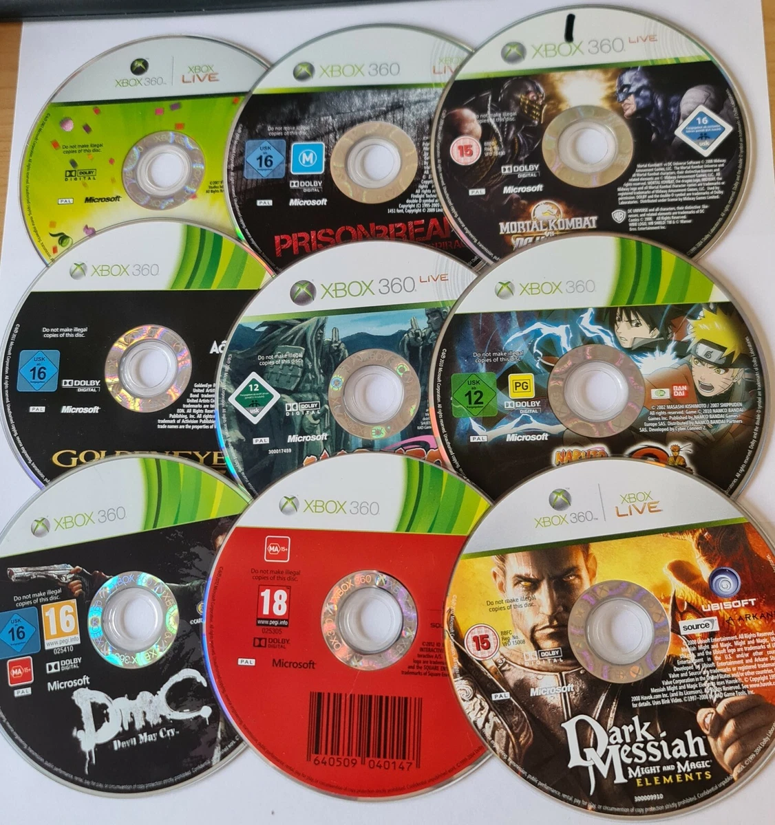 Xbox 360 multi store disc games