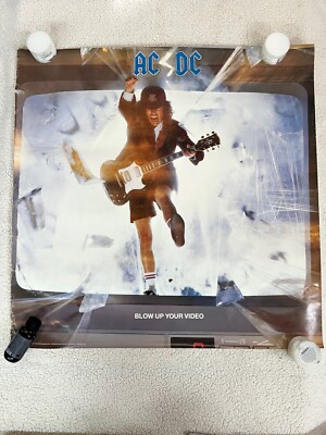 AC/DC Blow Up Your Video ORIGINAL 1988 Vintage Rock Promo Poster