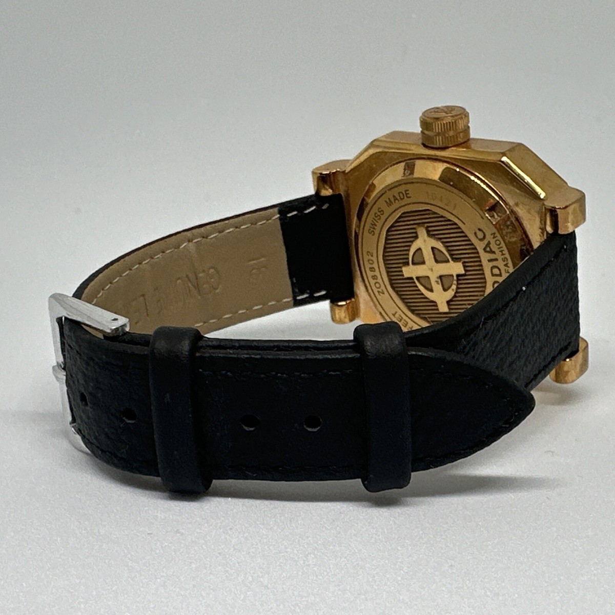 Zodiac 1882 ZO8802 Womens Black Leather Analog Dial Quartz Zodiac 1882 ZO8802 Womens Black Leather Analog Dial Quartz