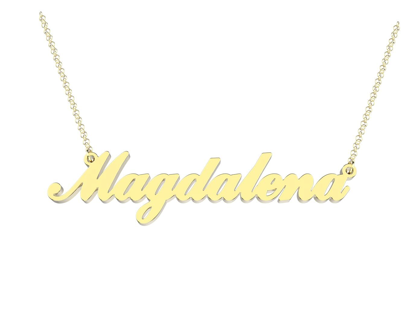 Letter M Personalized Name Necklace Dainty Name Plate Necklace Jewelry Personali