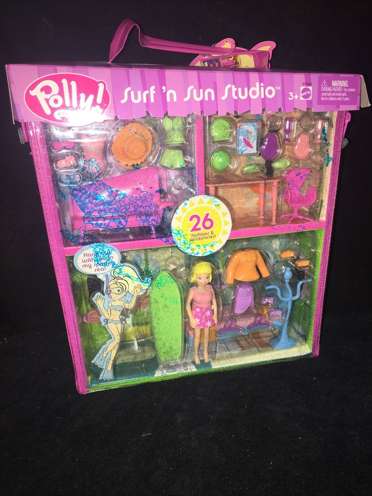 POLLY POCKET FASHION BEACH GAME MATTEL 2003 C6273 & UNOPENED for sale  online