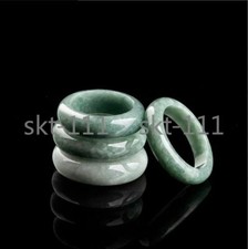 Certified Green Burma Natural Grade A Jade jadeite Circle Ring USA 5-12 