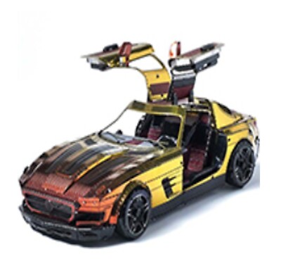 Sportwagen Schmetterlingsflügel Metall Modellauto 3D Laser Cut Blech DIY Kit Geschenk