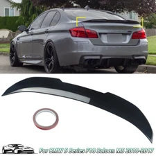 For 11-17 BMW F10 5 Series & M5 535i Big Trunk Spoiler Lid Gloss Black PSM Style