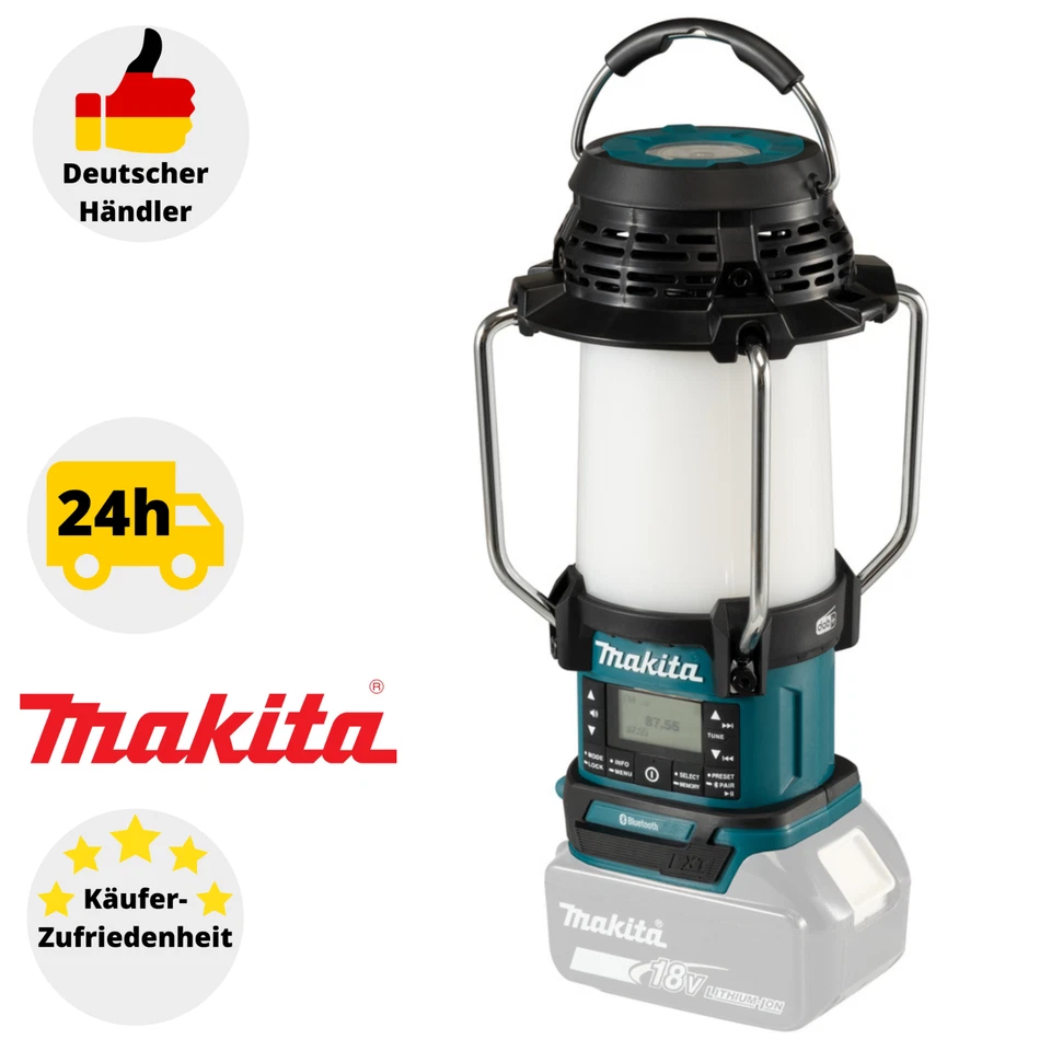 Makita DMR056 Akku-Radio mit Laterne 18V FM/DAB+ Radio Akku-Laterne FM/DAB+