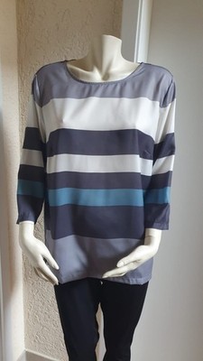 Bluse mit 3/4 Arm, Essentials (Tchibo), Gr.44/46, bunt, NEU