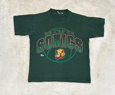 Rare Vintage 90's Pro Player Seattle Sonics Embroidered Graphic Shirt Youth S/M