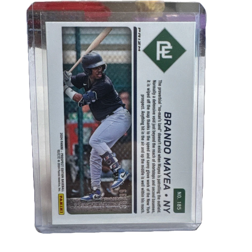 2024 Panini Prospect Edition - Brando Mayea #185 Green Ice Prizm /99 (RC) - Image 2 of 3