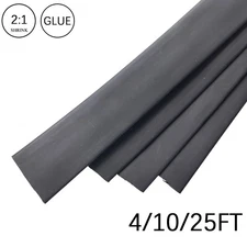 2:1 Heat Shrink Tubing Black Dual Wall Waterproof Glue Wires Wrap (LARGE SIZES)