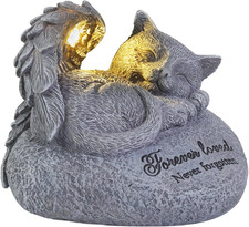 Cat Memorial Gifts for Loss of Cat,Pet Sympathy Gift,Is Placed in the Outdoor Ga