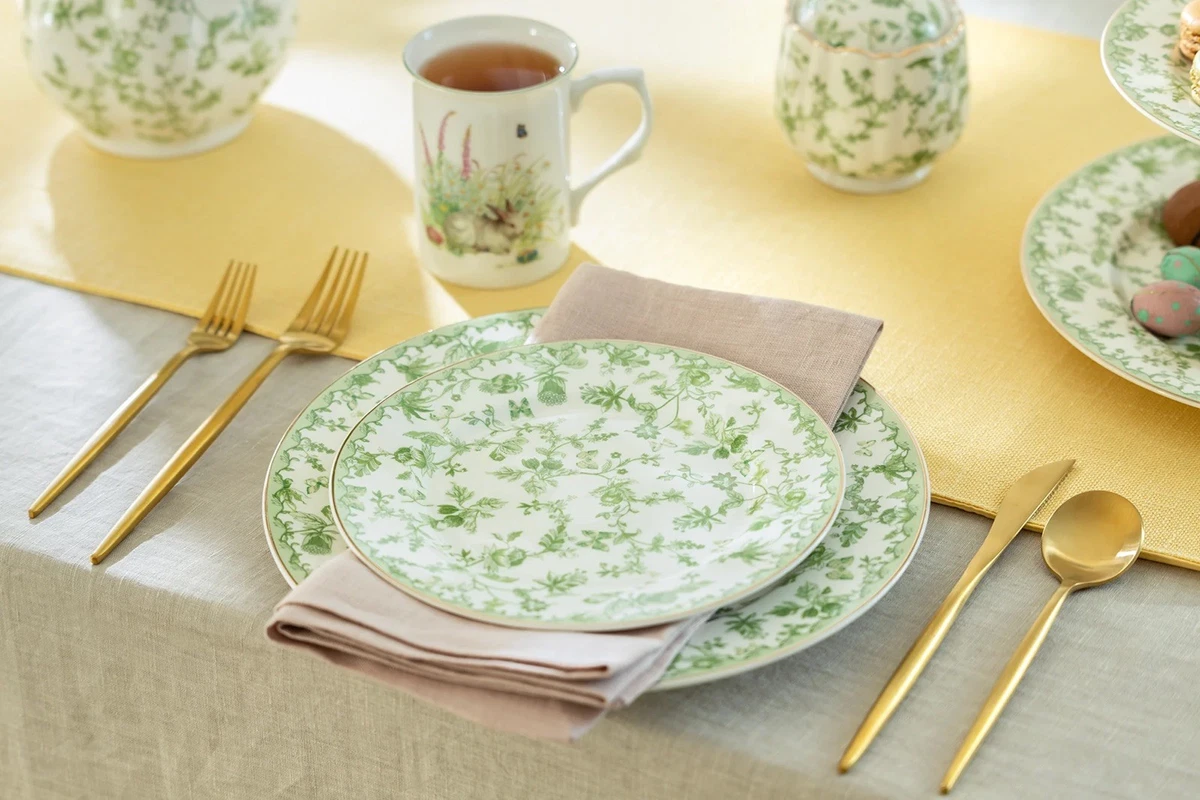Green Gold Dinnerware Plates for sale - eBay