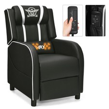 Massage Gaming Recliner Chair Racing Single Lounge Sofa Home Theater Seat White