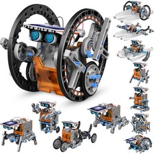 Dioju 13-in-1 Solar Robot Toys for Ages 8 9 10 11 12 Year Old Medium, Gray 